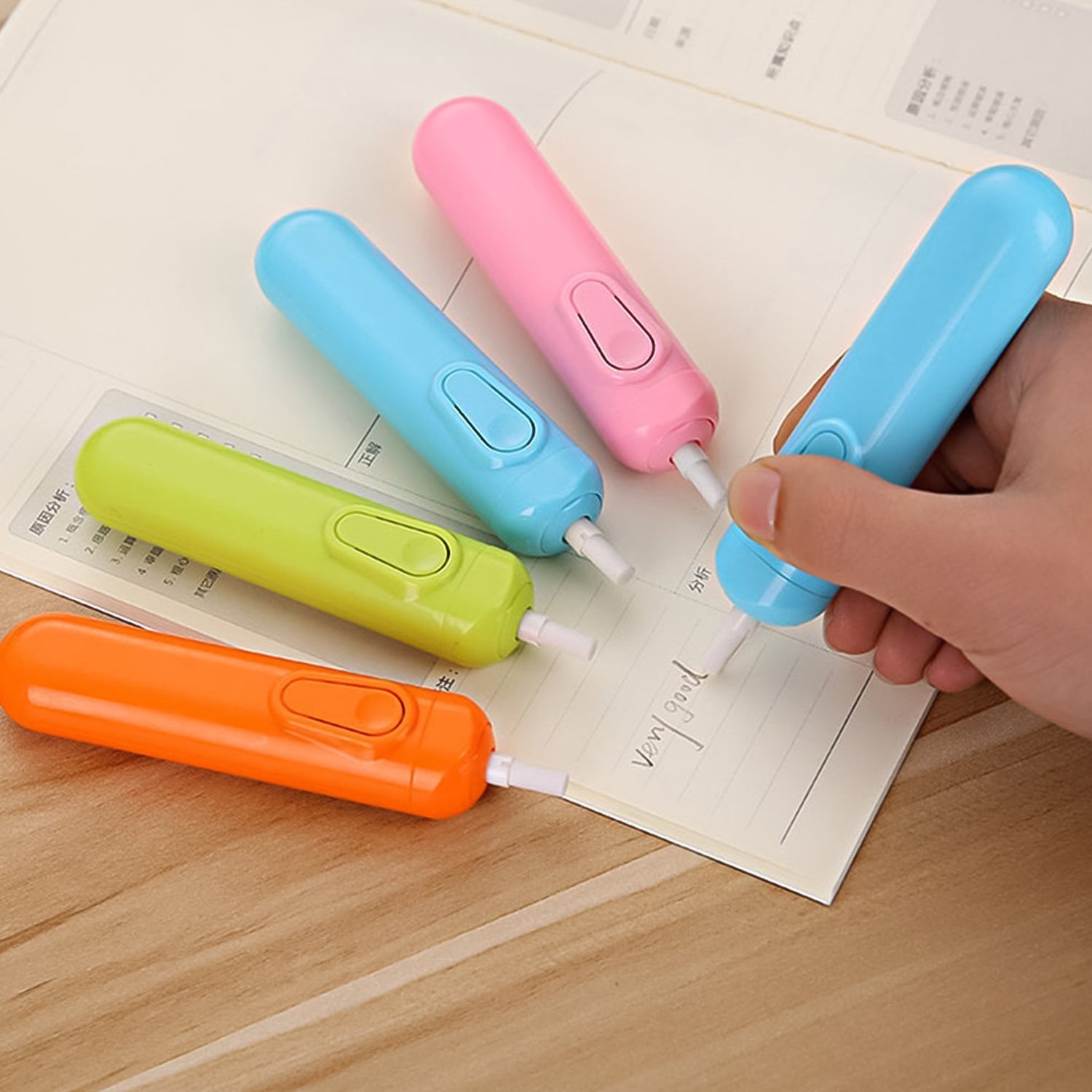 Electric Eraser Kit Automatic Pencil Eraser Battery Operated with 12 Eraser Refills Electric Eraser Kit Automatic Pencil Eraser Battery Operated with 12 Eraser Refills